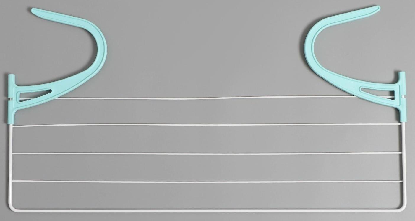 Сушилка для белья на радиатор, 65×23,5×18 см, цвет белый