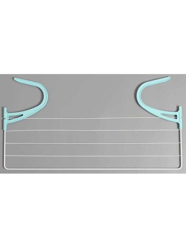 Сушилка для белья на радиатор, 65×23,5×18 см, цвет белый