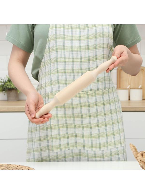 Скалка с ручками Доляна, 35×4.3 см, берёза