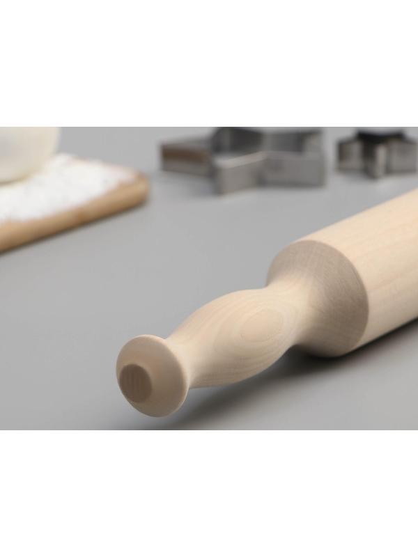 Скалка с ручками Доляна, 35×4.3 см, берёза