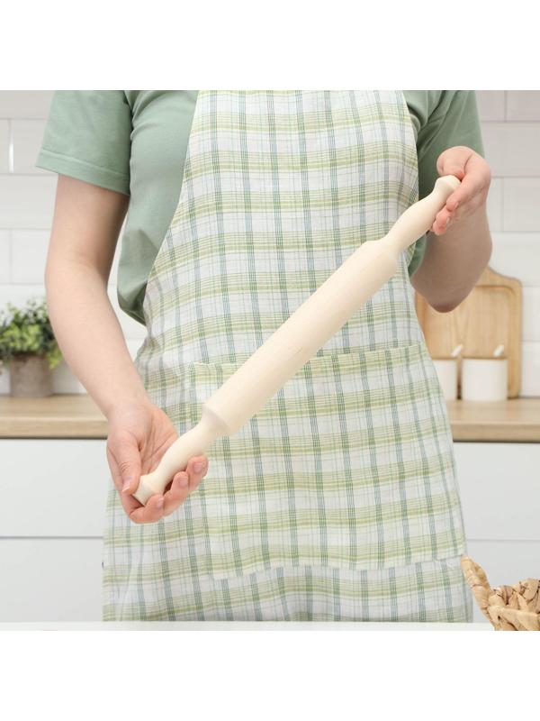 Скалка с ручками Доляна, 43.5×4.3 см, берёза