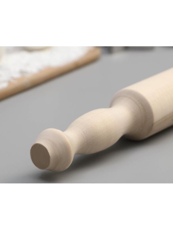 Скалка с ручками Доляна, 43.5×4.3 см, берёза