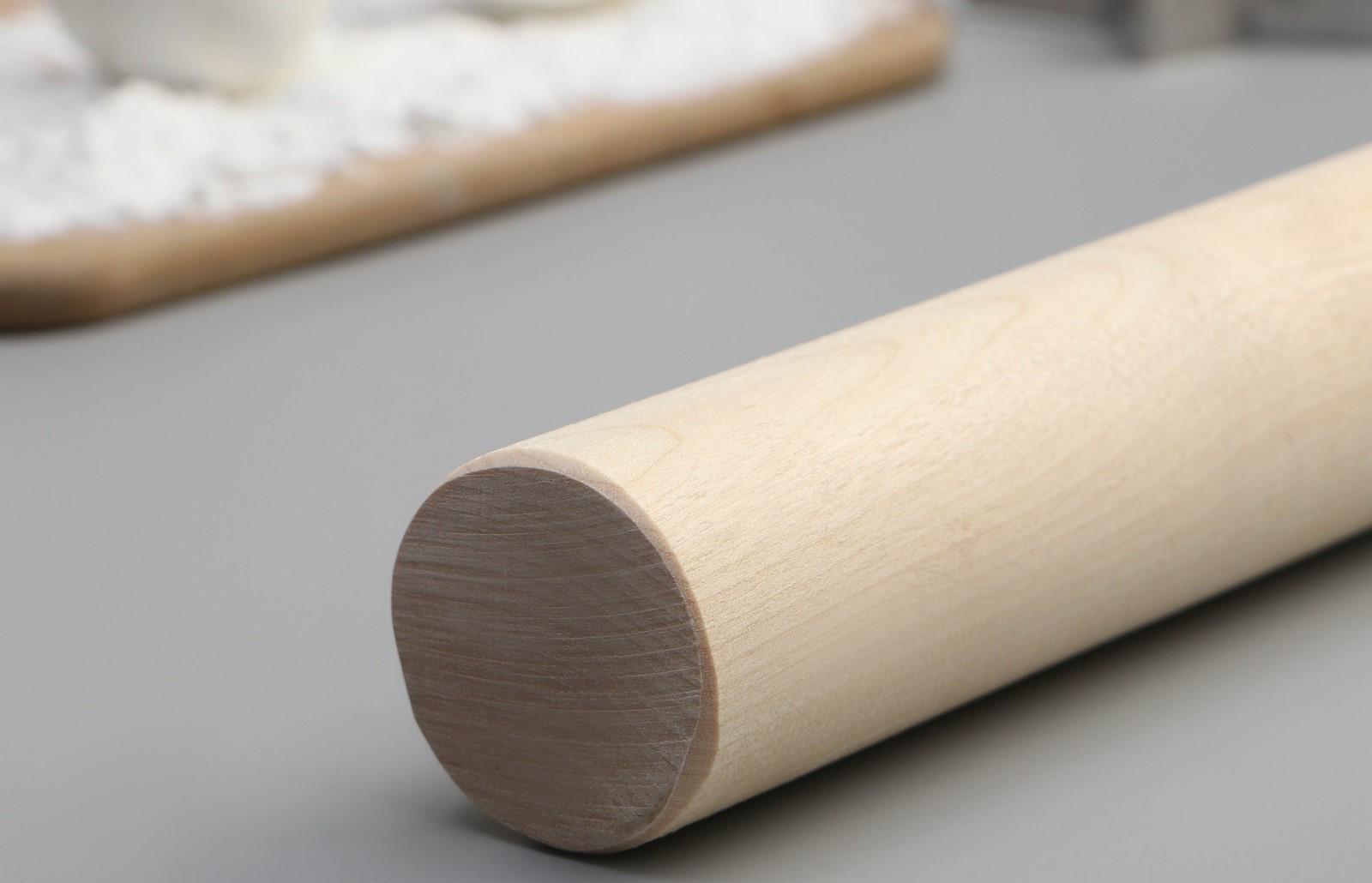 Скалка прямая Доляна, 50×4.3 см, берёза