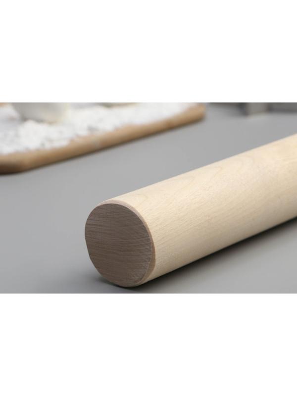 Скалка прямая Доляна, 50×4.3 см, берёза