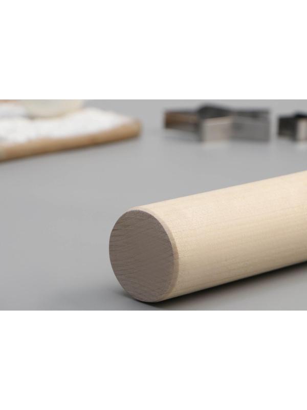 Скалка прямая Доляна, 70×4,3 см, берёза