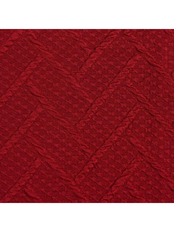 Чехол на стул трикотаж Квадрат, цвет бордовый, полиэстер 100%