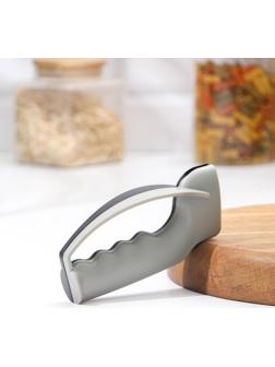 Точилка для ножей Доляна «Блеки», 14 см, цвет черно-серый