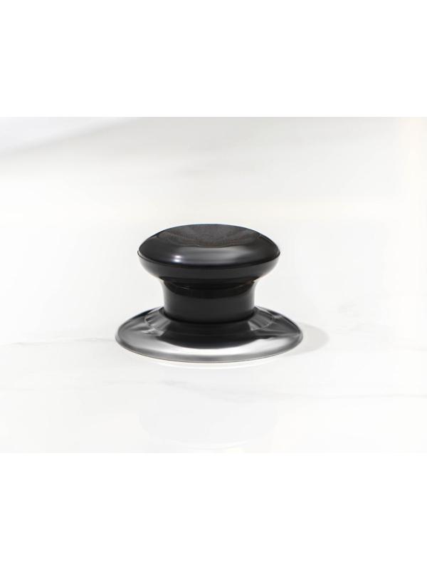 Ручка для крышки на посуду Доляна «Гевни», d=4,5 см, цвет черный