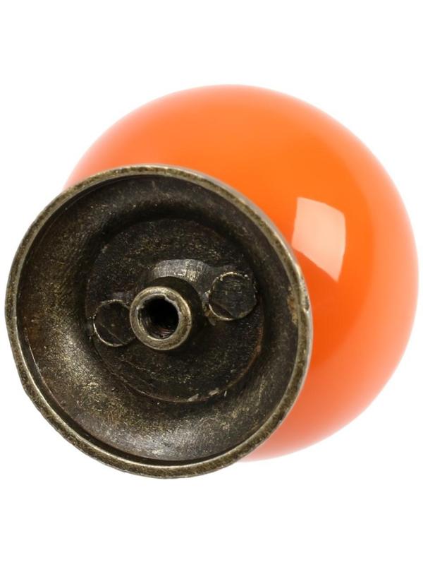 Ручка кнопка DOME Ceramics 003, керамическая, оранжевая