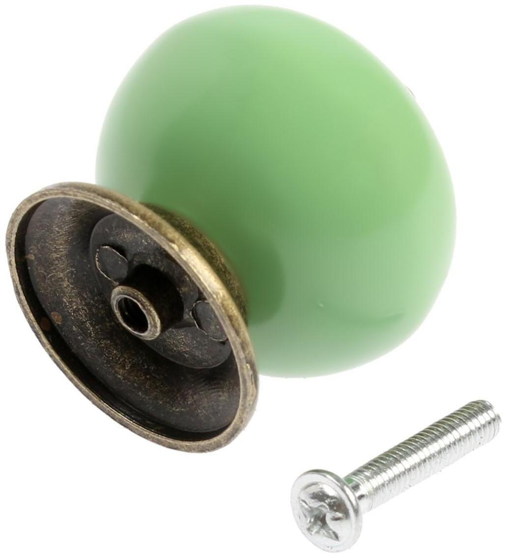 Ручка кнопка DOME Ceramics 003, керамическая, зеленая