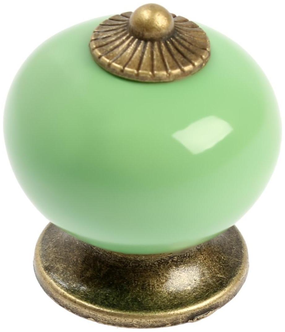 Ручка кнопка DOME Ceramics 003, керамическая, зеленая