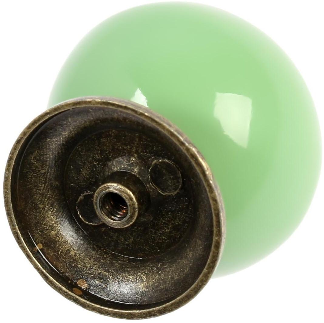 Ручка кнопка DOME Ceramics 003, керамическая, зеленая