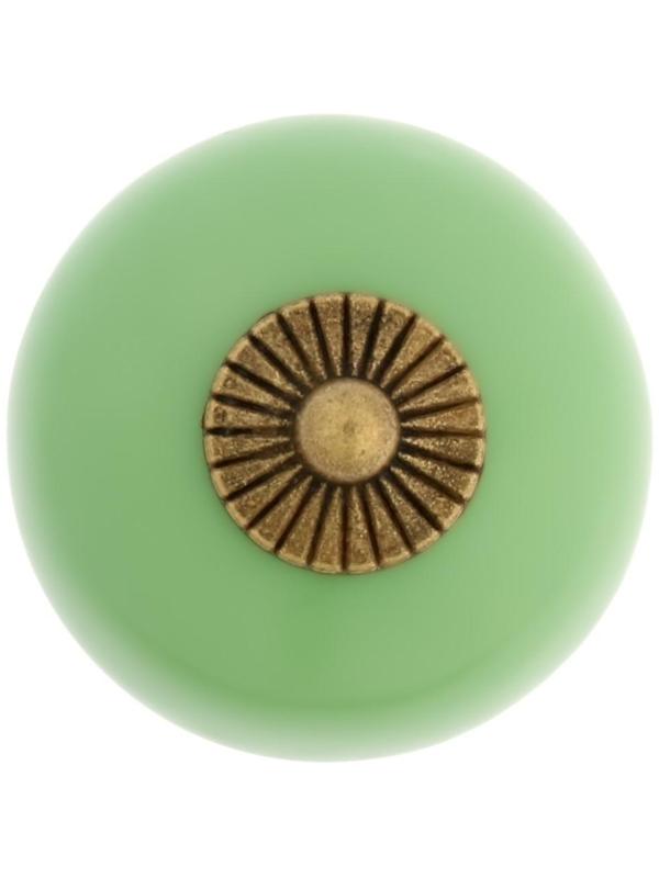 Ручка кнопка DOME Ceramics 003, керамическая, зеленая