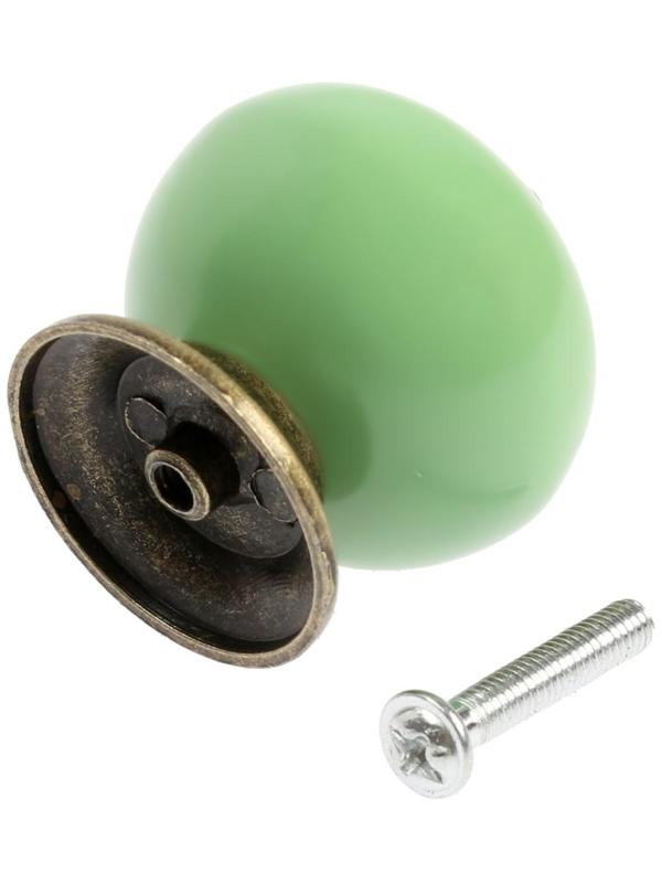 Ручка кнопка DOME Ceramics 003, керамическая, зеленая