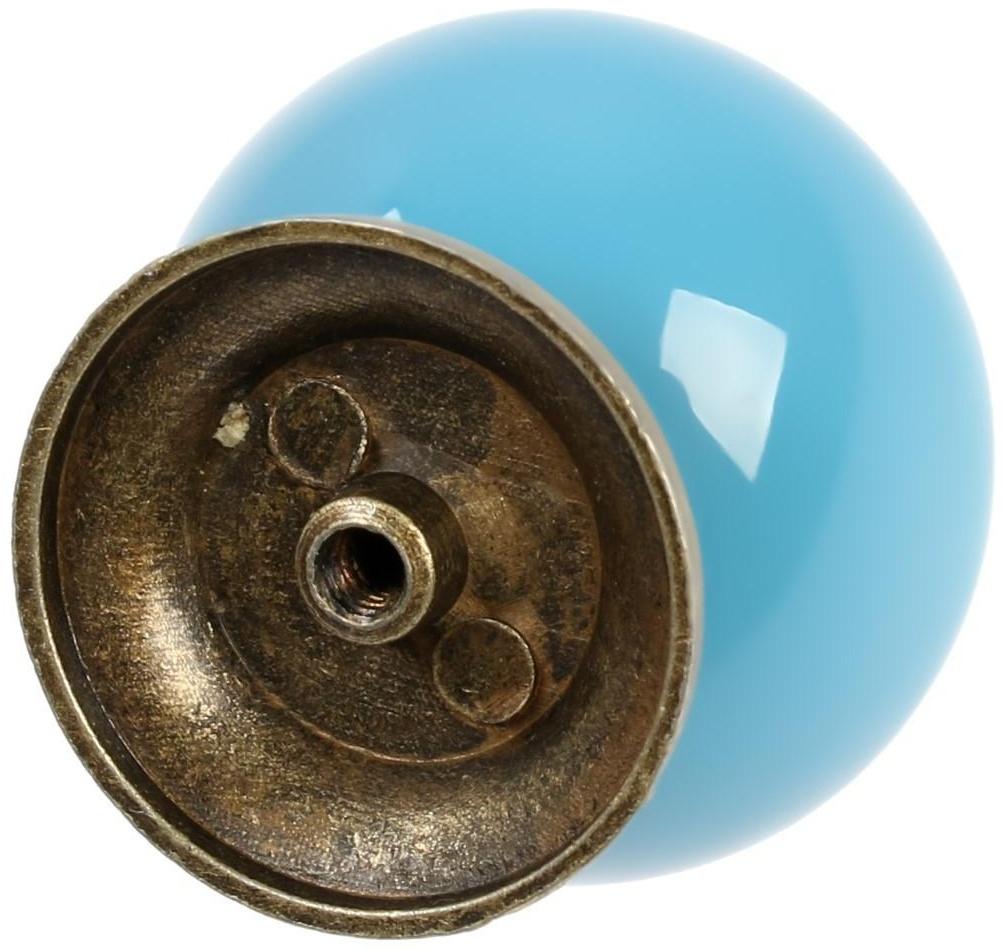 Ручка кнопка DOME Ceramics 003, керамическая, синяя