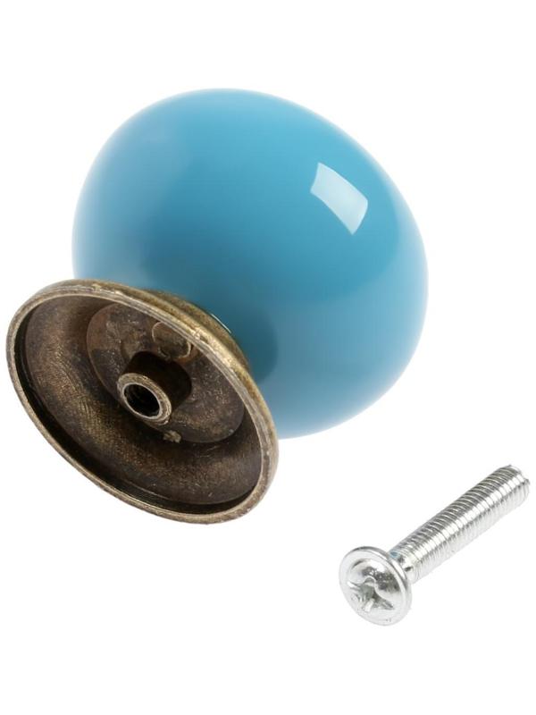 Ручка кнопка DOME Ceramics 003, керамическая, синяя