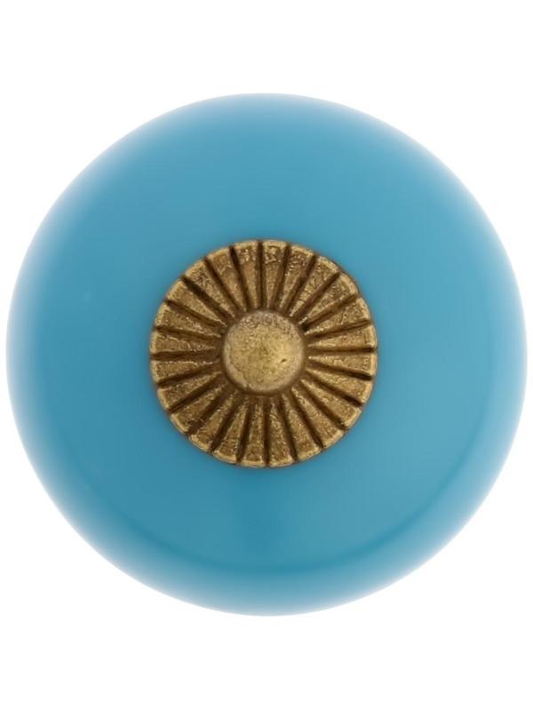 Ручка кнопка DOME Ceramics 003, керамическая, синяя