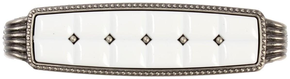 Ручка скоба ELEGANT, 96 мм, керамическая, цвет  цвет старинное серебро