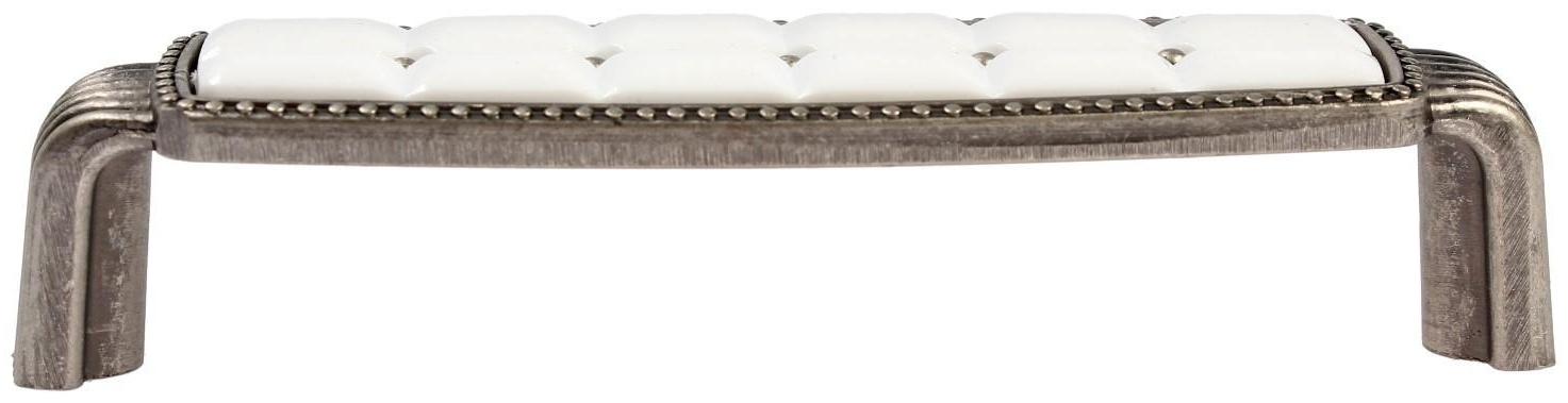 Ручка скоба ELEGANT, 96 мм, керамическая, цвет  цвет старинное серебро