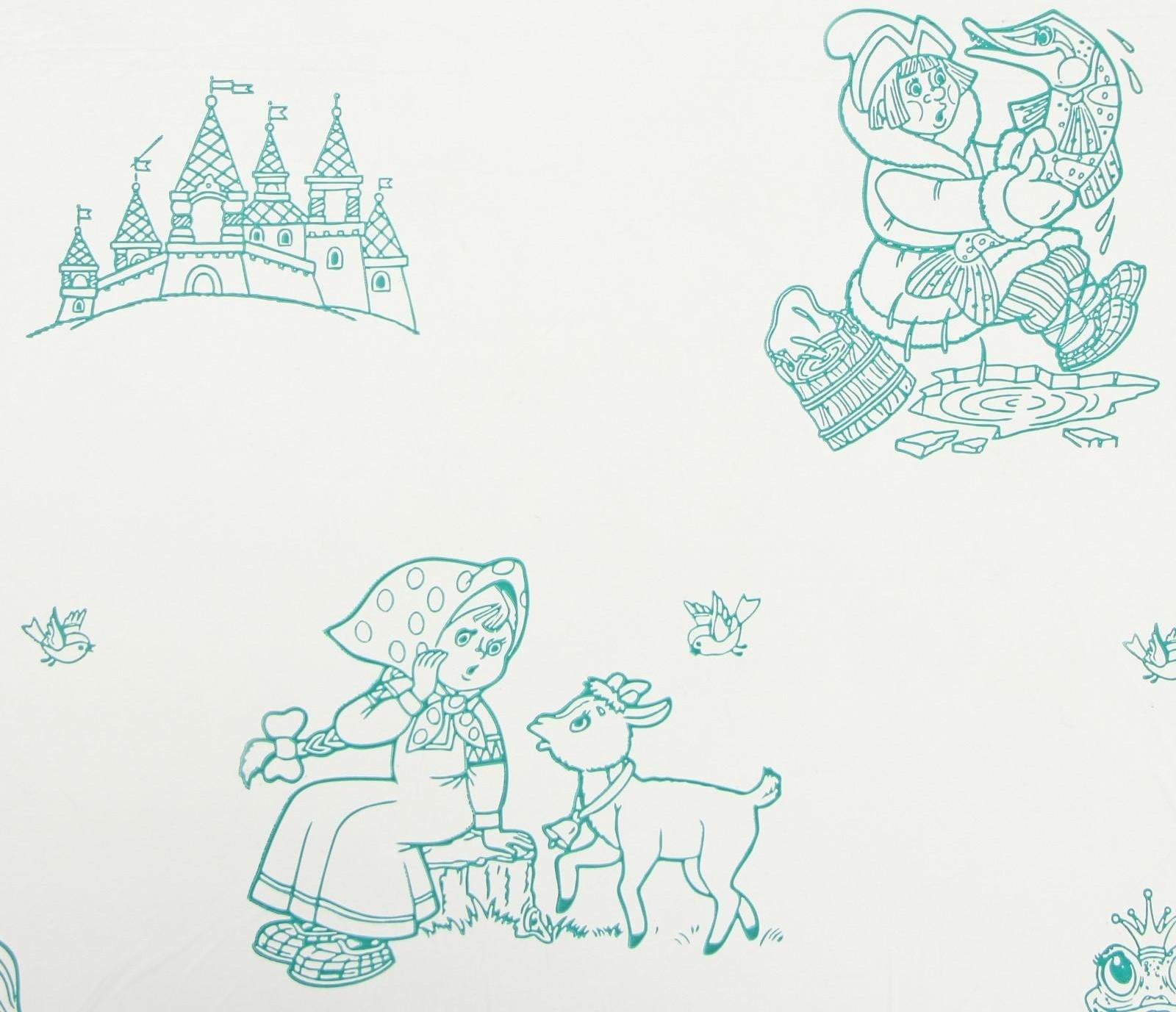 Скатерть-раскраска одноразовая детская «В гостях у сказки», 110×150 см