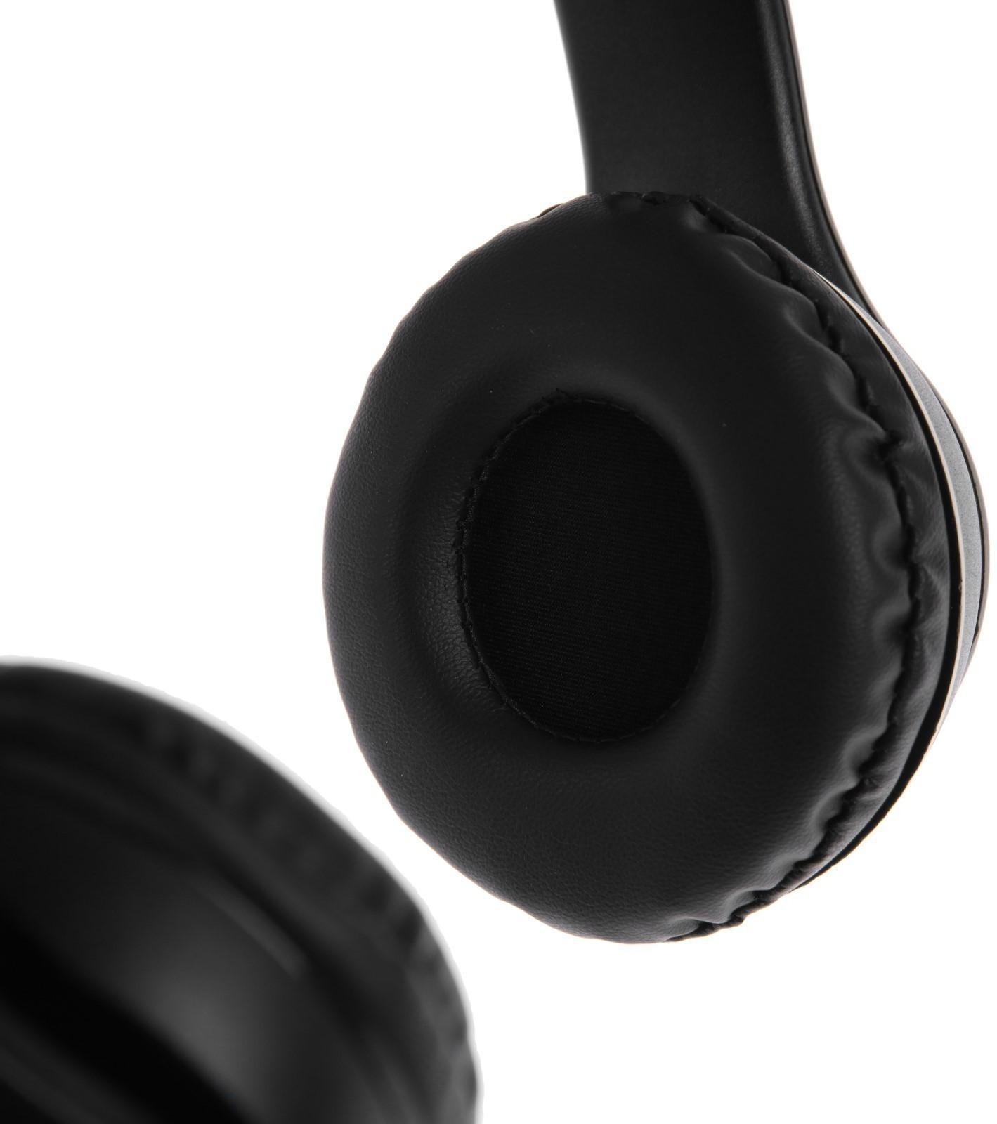 Наушники P47M, беспроводные, полноразмерные, BT, microSD, микрофон, AUX, с ушками, черные