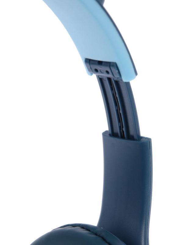 Наушники P47M, беспроводные, полноразмерные, BT, microSD, микрофон, AUX, с ушками, синие