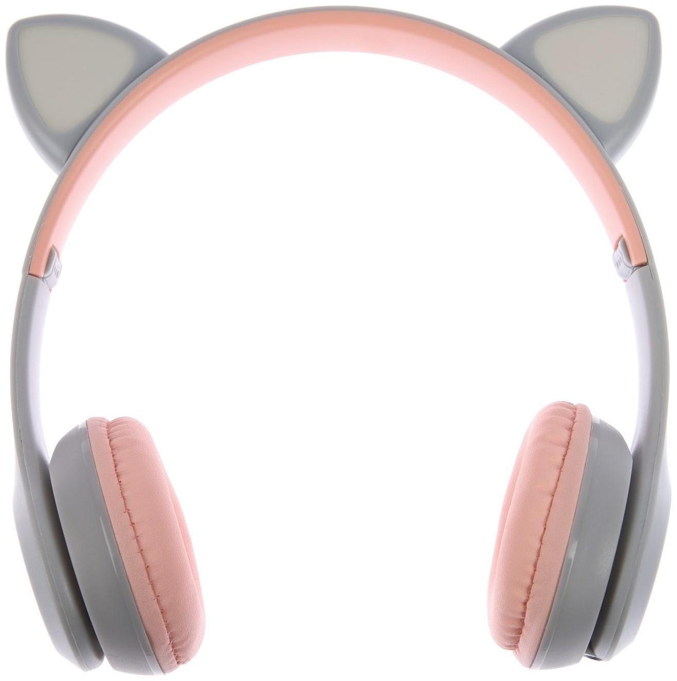 Наушники P47M, беспроводные, полноразмерные, BT, microSD, микрофон, AUX, с ушками, белые