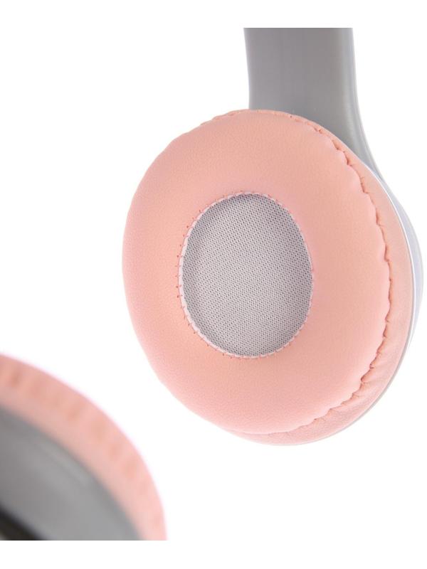 Наушники P47M, беспроводные, полноразмерные, BT, microSD, микрофон, AUX, с ушками, белые