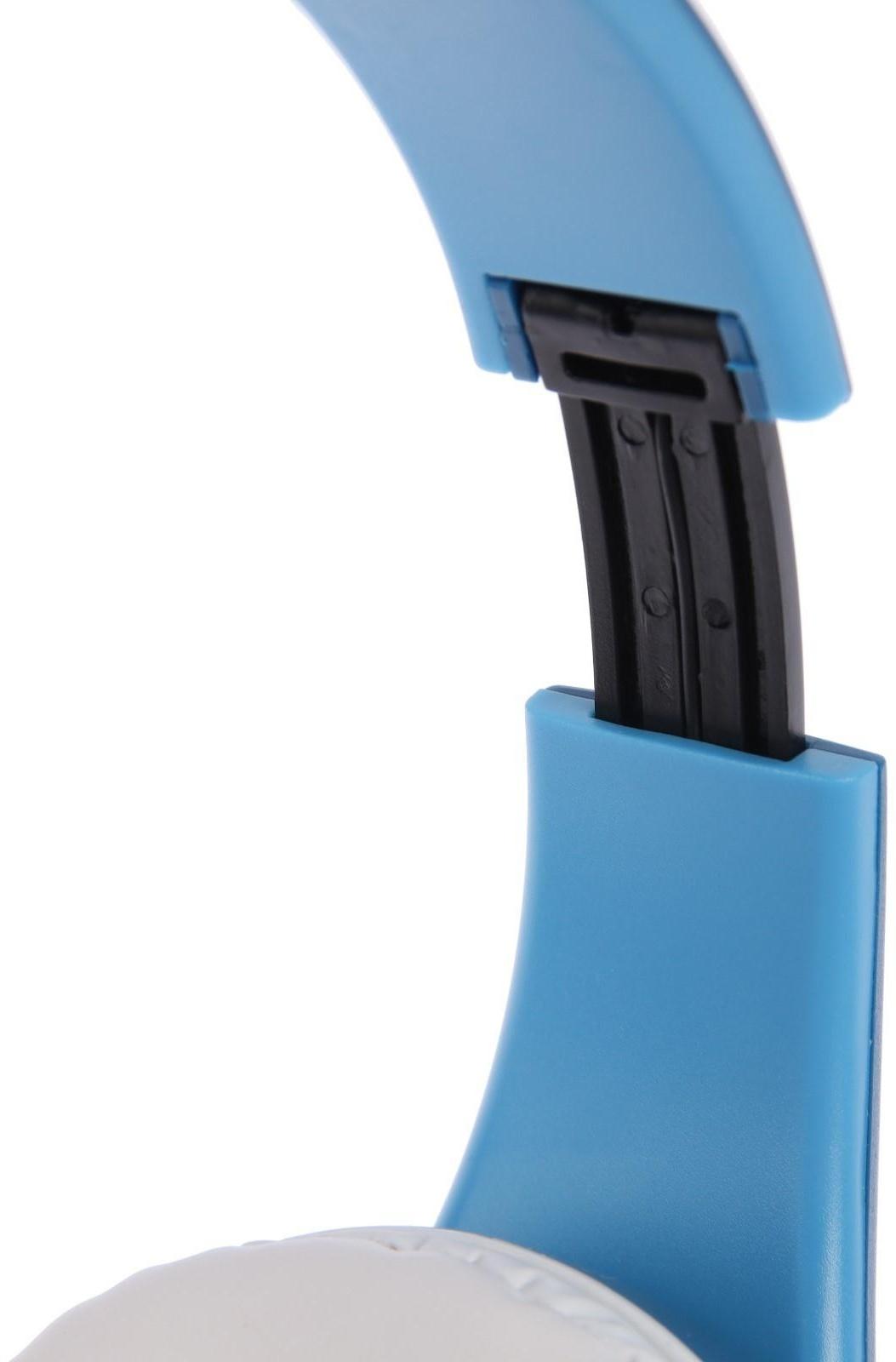 Наушники Т47, беспроводные, полноразмерные, BT, microSD, FM, микрофон, AUX, синие