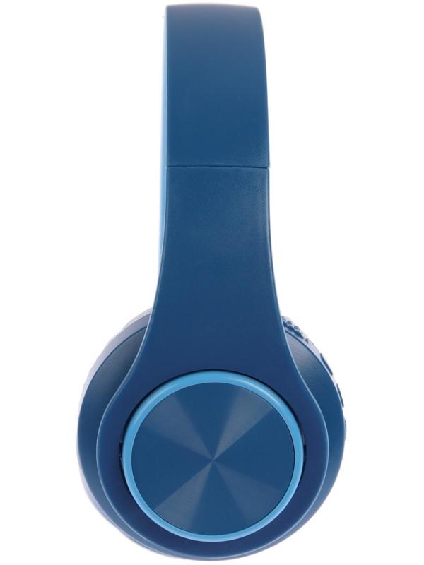 Наушники Т47, беспроводные, полноразмерные, BT, microSD, FM, микрофон, AUX, синие