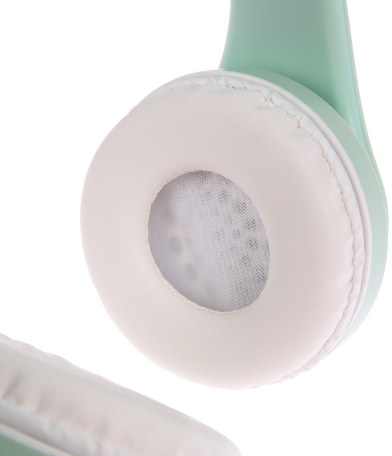 Наушники Т47, беспроводные, полноразмерные, BT, microSD, FM, микрофон, AUX, зеленые