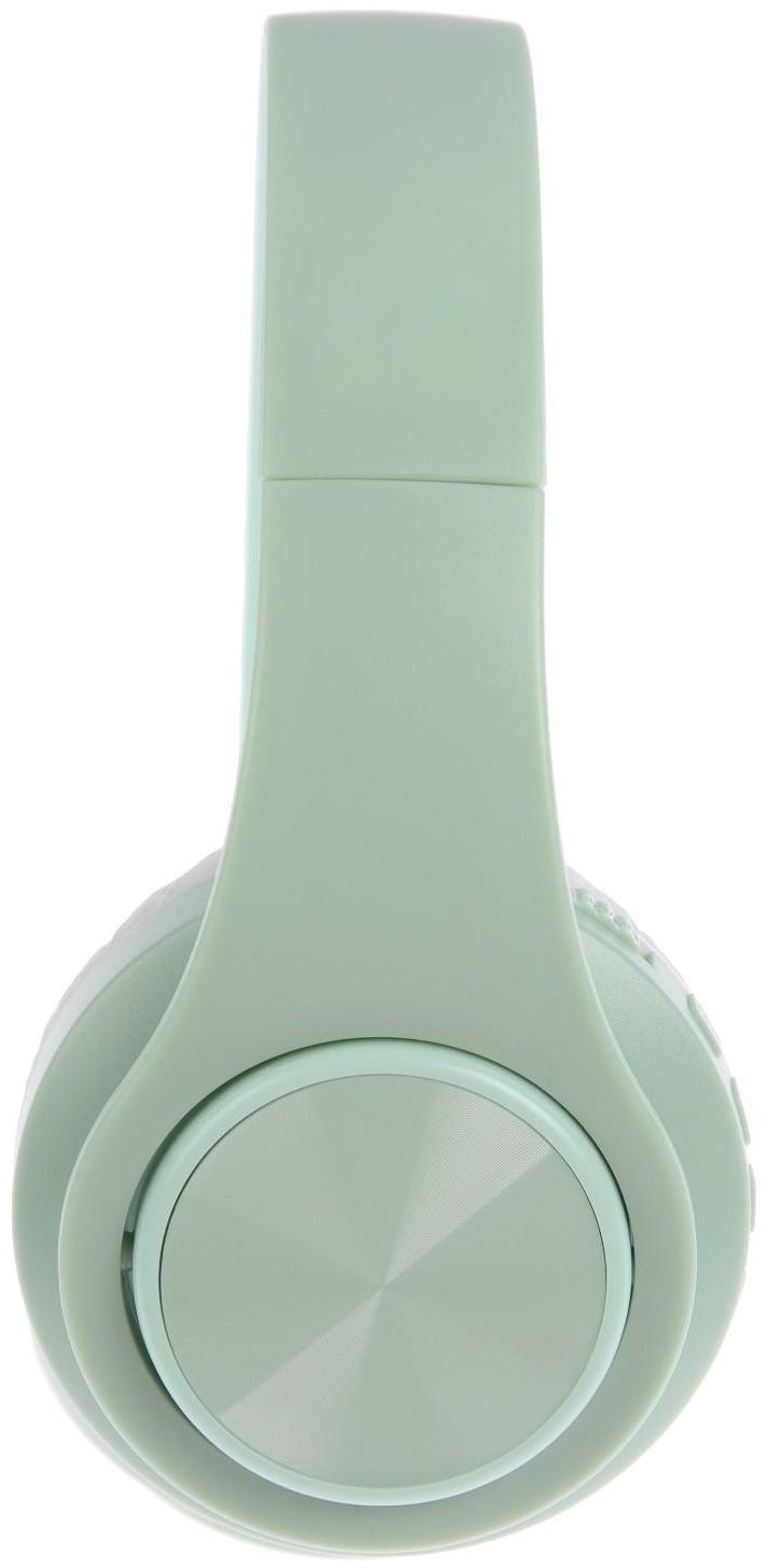 Наушники Т47, беспроводные, полноразмерные, BT, microSD, FM, микрофон, AUX, зеленые