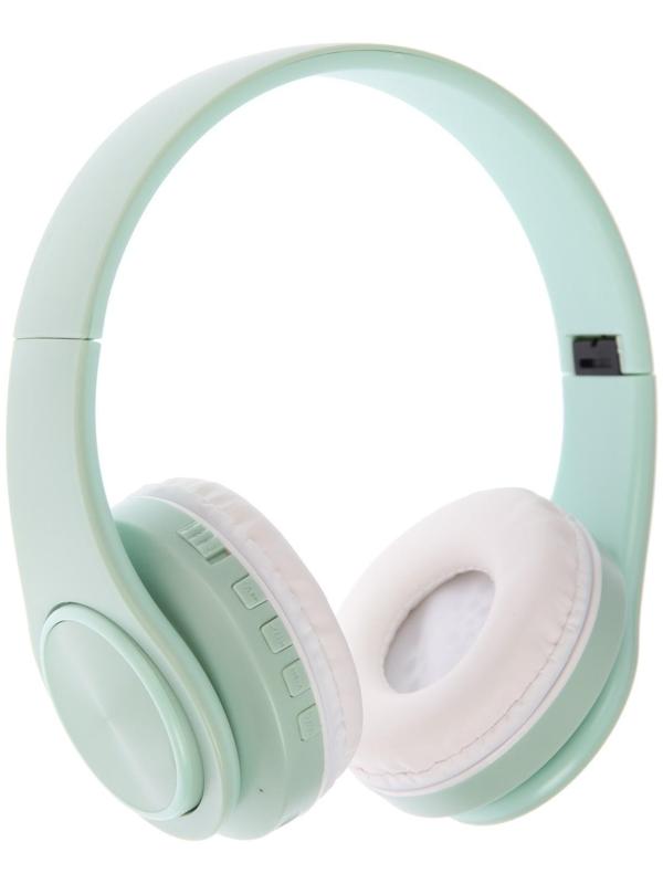 Наушники Т47, беспроводные, полноразмерные, BT, microSD, FM, микрофон, AUX, зеленые