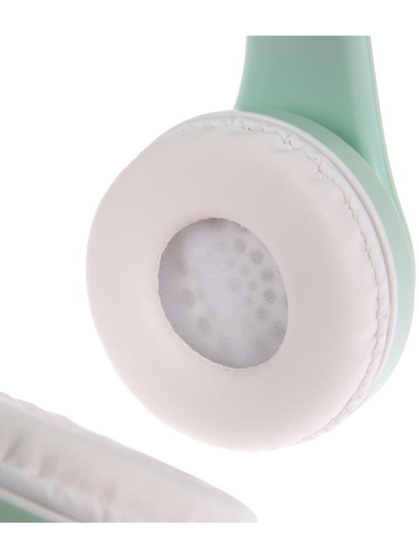 Наушники Т47, беспроводные, полноразмерные, BT, microSD, FM, микрофон, AUX, зеленые