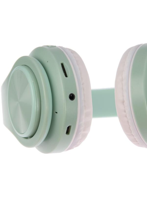 Наушники Т47, беспроводные, полноразмерные, BT, microSD, FM, микрофон, AUX, зеленые