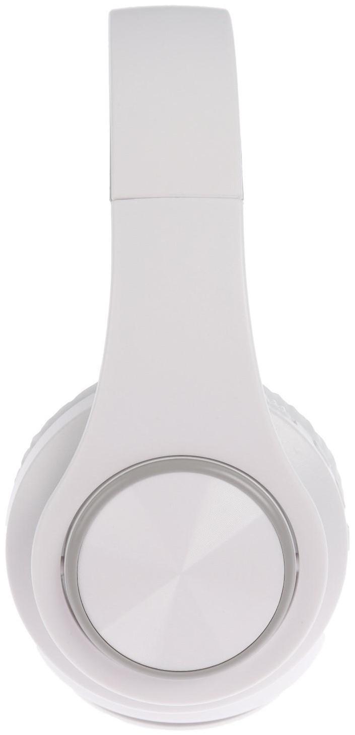 Наушники Т47, беспроводные, полноразмерные, BT, microSD, FM, микрофон, AUX, белые