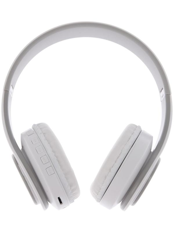 Наушники Т47, беспроводные, полноразмерные, BT, microSD, FM, микрофон, AUX, белые