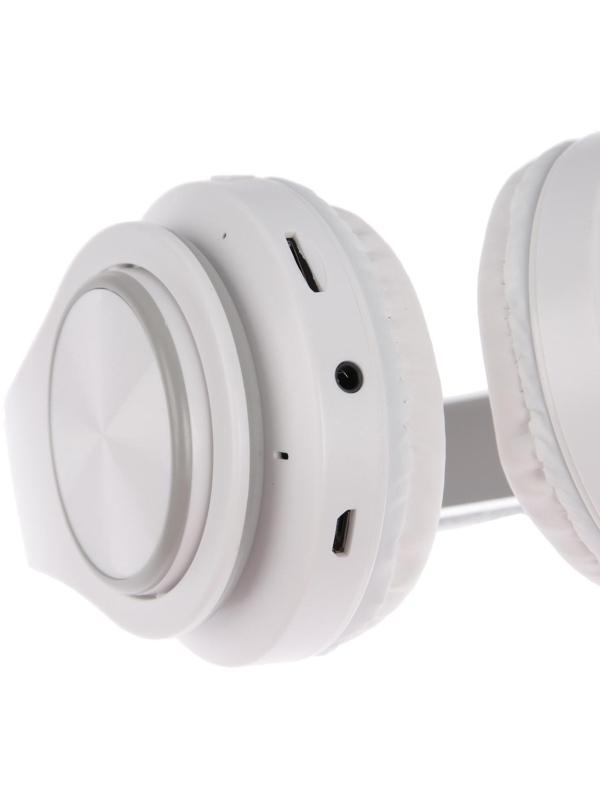 Наушники Т47, беспроводные, полноразмерные, BT, microSD, FM, микрофон, AUX, белые