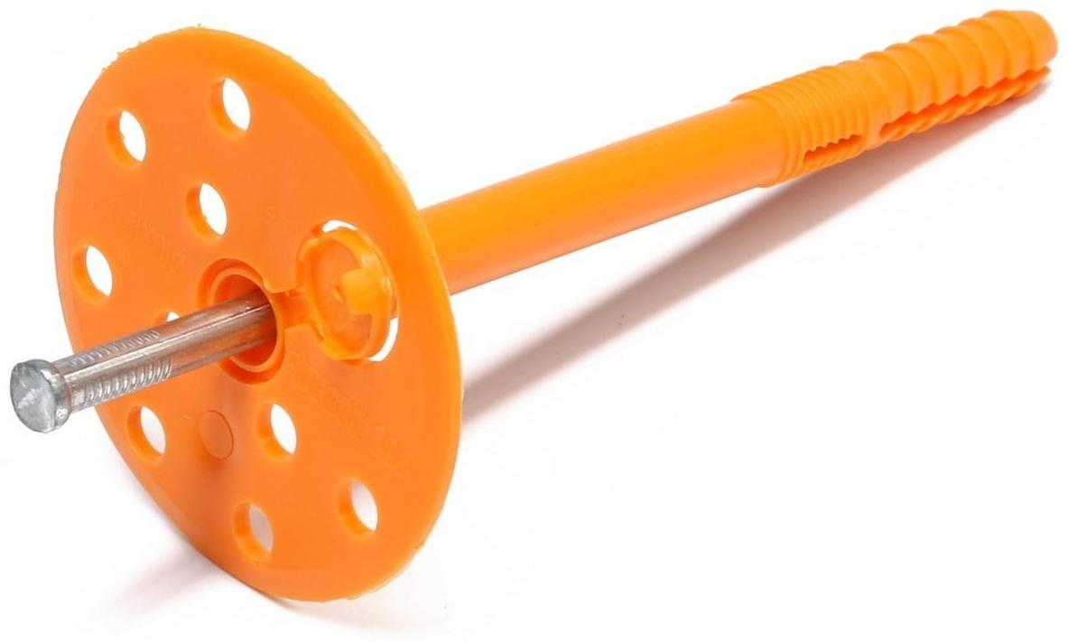 Дюбель ТУНДРА, для утеплителя, с металлическим гвоздем, 10х120 мм, 50 шт