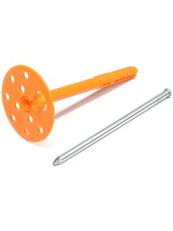 Дюбель ТУНДРА, для утеплителя, с металлическим гвоздем, 10х120 мм, 50 шт