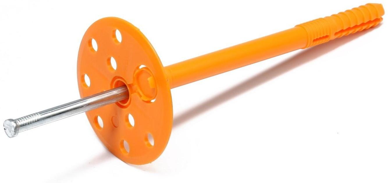 Дюбель ТУНДРА, для утеплителя, с металлическим гвоздем, 10х140 мм, 50 шт