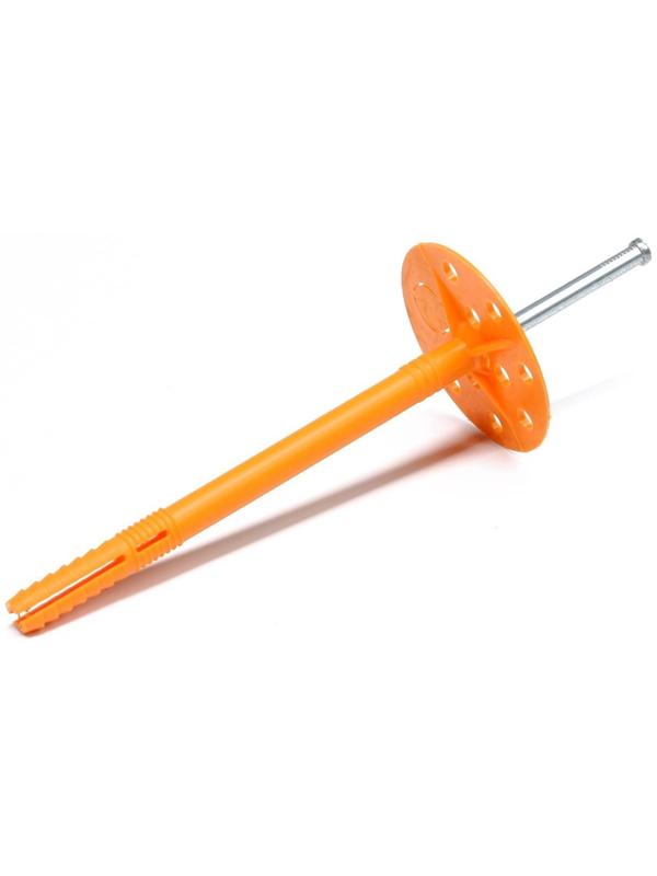 Дюбель ТУНДРА, для утеплителя, с металлическим гвоздем, 10х140 мм, 50 шт