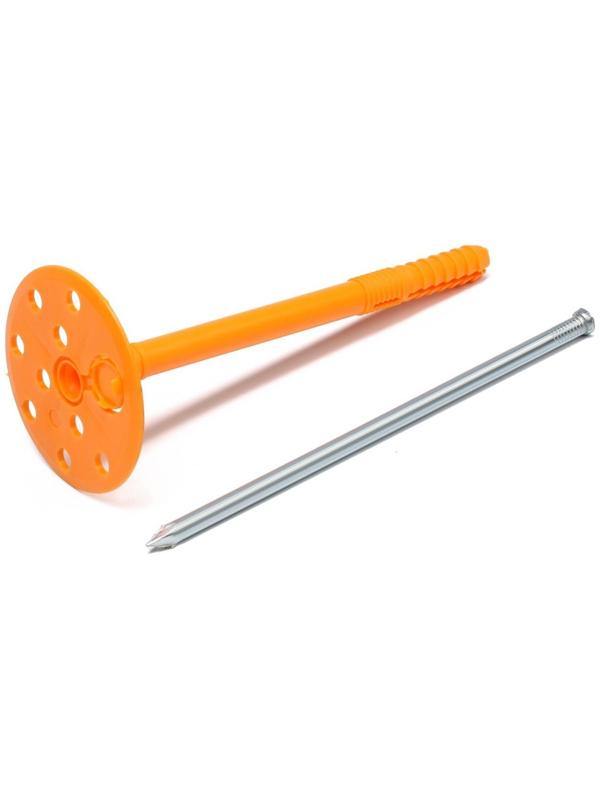 Дюбель ТУНДРА, для утеплителя, с металлическим гвоздем, 10х140 мм, 50 шт