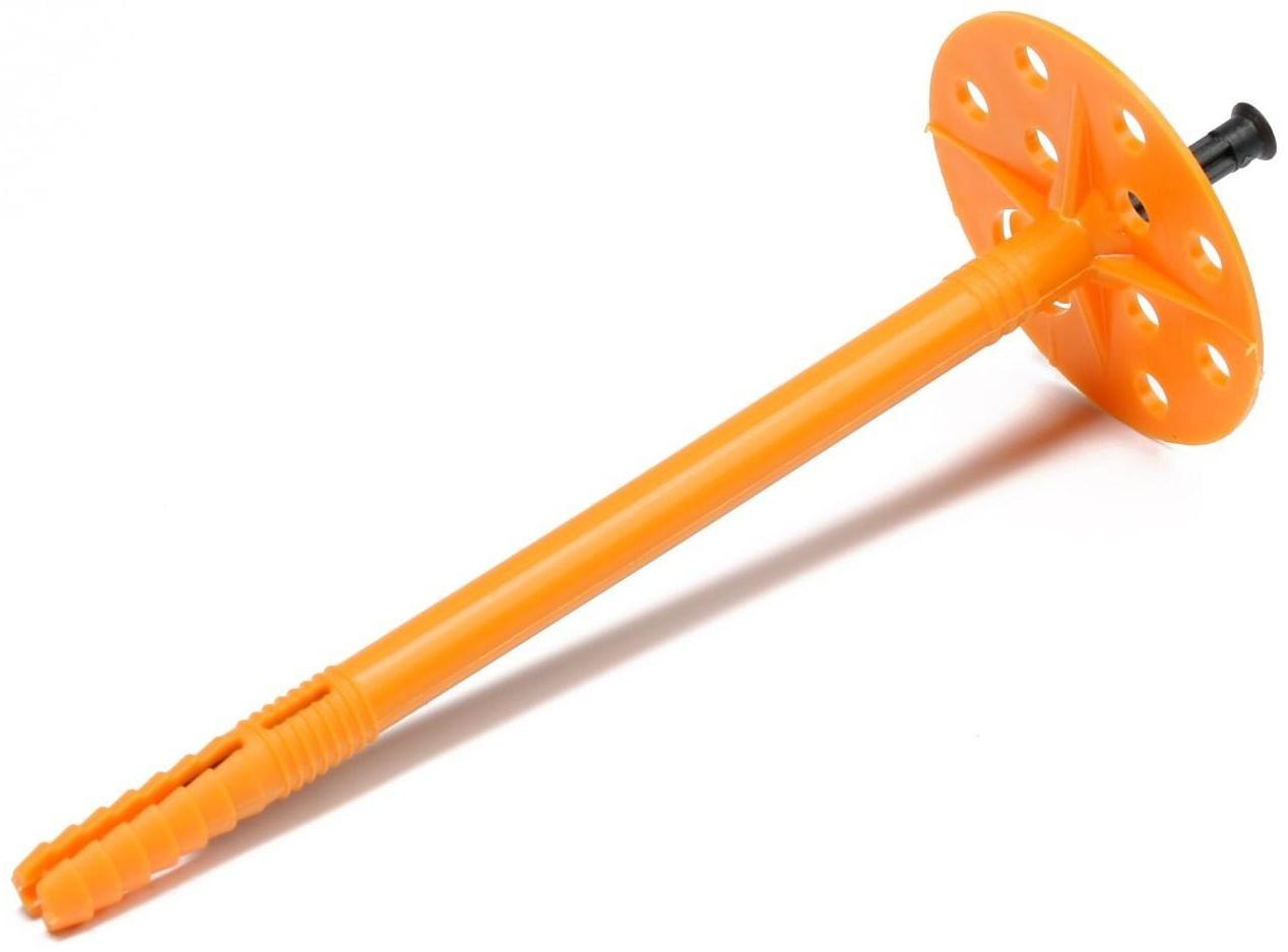 Дюбель ТУНДРА, для утеплителя, с пластиковым гвоздем, 10х160 мм, 50 шт