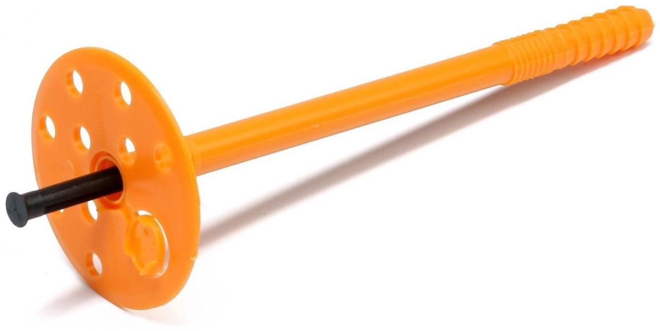 Дюбель ТУНДРА, для утеплителя, с пластиковым гвоздем, 10х160 мм, 50 шт