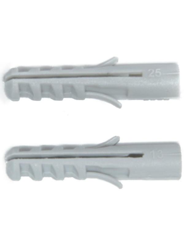 Дюбель ТУНДРА, тип S, распорный, полипропиленовый, 6х30 мм, 50 шт