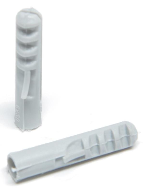 Дюбель ТУНДРА, тип S, распорный, полипропиленовый, 6х30 мм, 50 шт