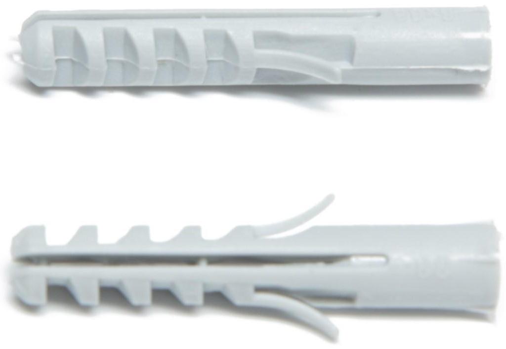 Дюбель ТУНДРА, тип S, распорный, полипропиленовый, 6х35 мм, 50 шт