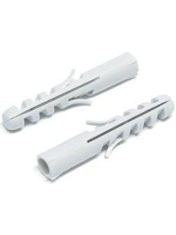 Дюбель ТУНДРА, тип S, распорный, полипропиленовый, 8х50 мм, 50 шт