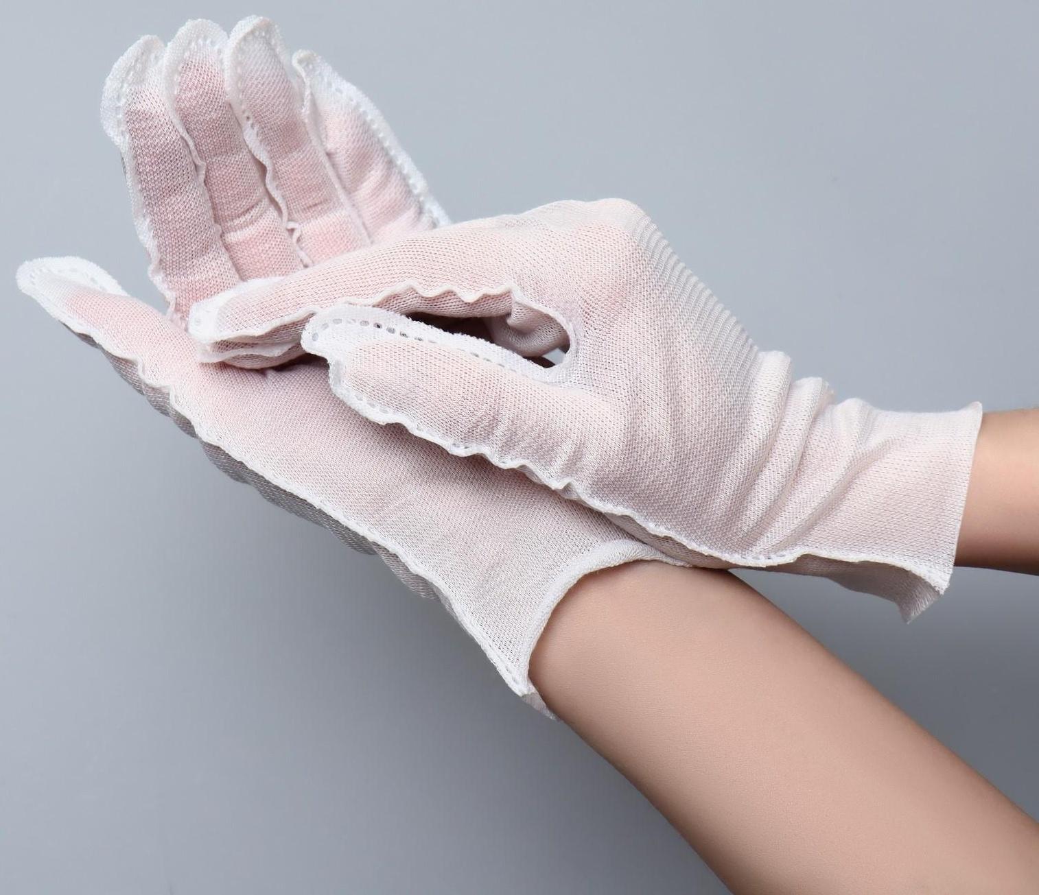 Перчатки хлопковые «Эконом», универсальный размер, пара, фасовка 12 пар, цвет белый